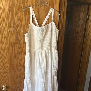 Lane Bryant Cream Spaghetti Strap Sundress